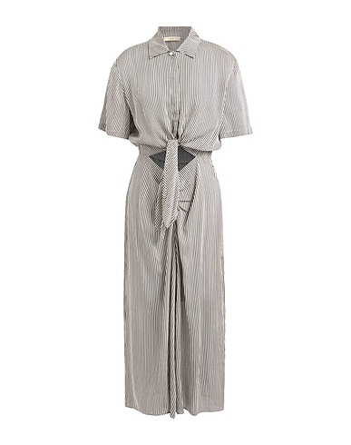 SESSUN Midi dress Black 87% Viscose, 13% Silk