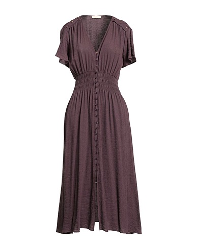 SESSUN Midi dress Plum 85% Viscose, 15% Polyamide