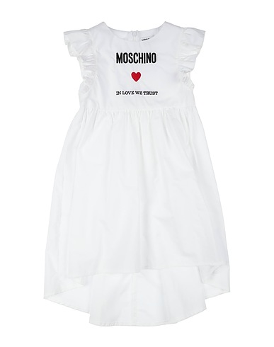 MOSCHINO KID Dress White 100% Cotton, Polyester
