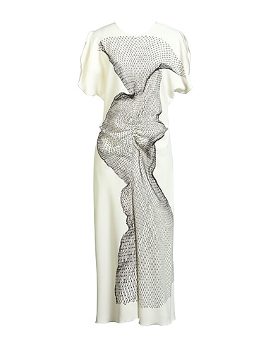 VICTORIA BECKHAM Long dress Ivory 95% Polyester, 5% Elastane