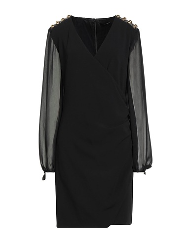 ANNARITA N Midi dress Black 93% Polyester, 7% Elastane