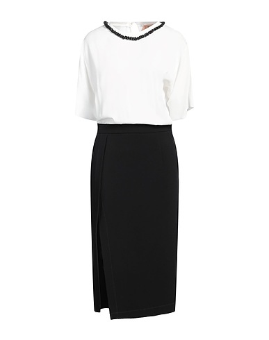 N°21 Midi dress Black 50% Acetate, 50% Viscose, Silk, Glass, Silicone