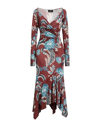 ETRO Midi dress Burgundy 96% Viscose, 4% Elastane