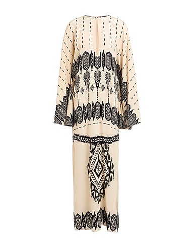 JOHANNA ORTIZ Long dress Cream 100% Silk
