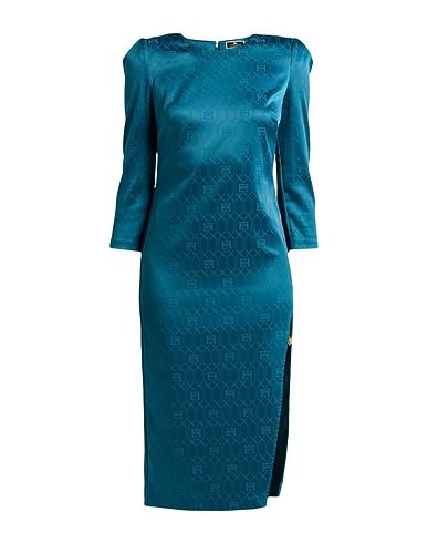 ELISABETTA FRANCHI Midi dress Deep teal 48% Polyester, 46% Polyamide, 6% Elastane