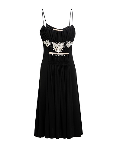 CAVALLI CLASS Midi dress Black 75% Acetate, 18% Polyamide, 7% Elastane