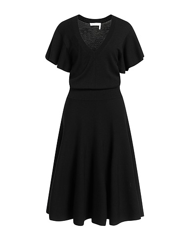 CHLOÉ Vestito midi Nero 95% Lana, 5% Poliestere