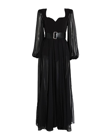 ACTUALEE Vestito lungo Nero 100% Poliestere
