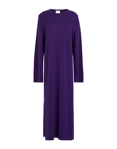 ALLUDE Knit dress Purple 70% Virgin Wool, 30% Cashmere