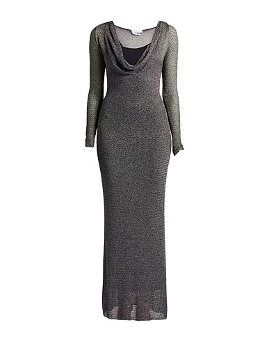 BLUMARINE Long dress Charcoal 83% Polyamide, 17% Elastane