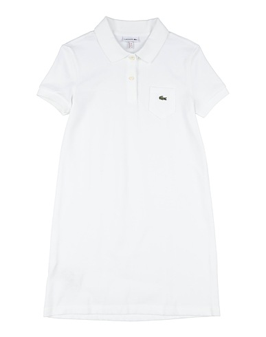 LACOSTE Dress White 100% Cotton