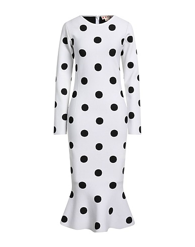MARNI Midi dress White 50% Polyamide, 35% Viscose, 15% Polyester