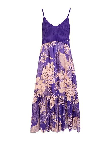 PINKO Midi dress Purple 100% Cotton