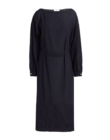 BARBA Napoli Midi dress Black 62% Cotton, 38% Virgin Wool