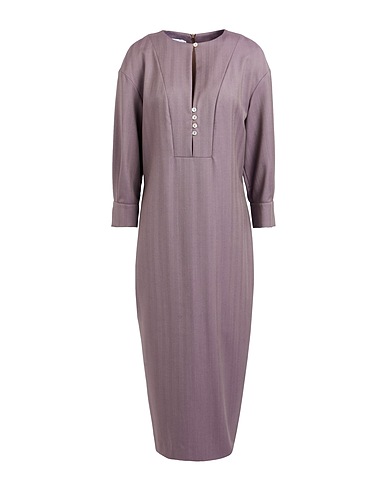 BARBA Napoli Μίντι φόρεμα Δαμασκηνί 100% Παρθένο μαλλί