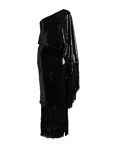 TALLER MARMO Long dress Black 95% Polyester, 5% Elastane