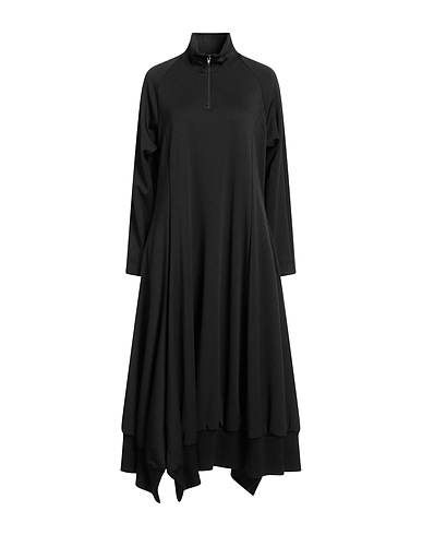 YOHJI YAMAMOTO Midi dress Black 100% Polyester, Acrylic, Wool