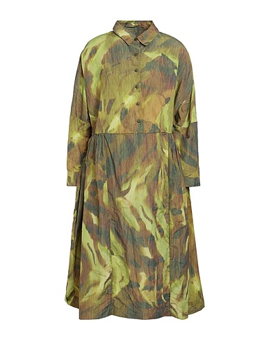 CASEY∘CASEY Midi dress Military green 64% Linen, 36% PES