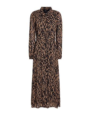 ONLY Vestito chemisier Nocciola 51% Poliestere riciclato, 49% Poliestere