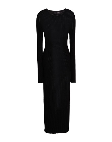 ISABEL BENENATO Long dress Black 82% Viscose, 18% Polyester