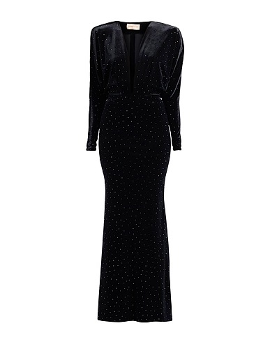ALEXANDRE VAUTHIER Langes Kleid Schwarz 90% Polyester, 10% Elastan, Glas