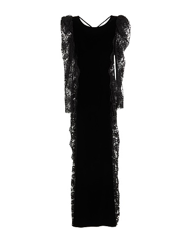 ALESSANDRA RICH Long dress Black 75% Viscose, 15% Silk, 10% Elastane, Cotton, Polyester