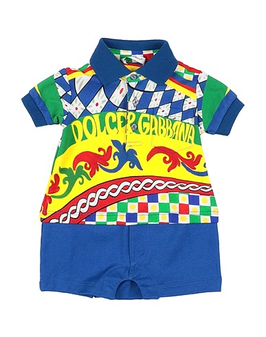 DOLCE&GABBANA Baby jumpsuit  Blue 100% Cotton