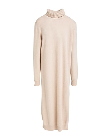 ROBERTO COLLINA Knit dress Beige 70% Merino Wool, 30% Cashmere