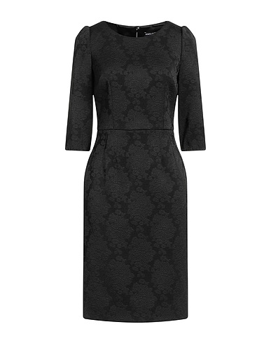 DOLCE&GABBANA Midi dress Black 56% Polyester, 25% Acetate, 17% Viscose, 2% Elastane