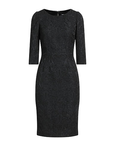 DOLCE&GABBANA Midi dress Black 86% Polyester, 12% Polyamide, 2% Elastane
