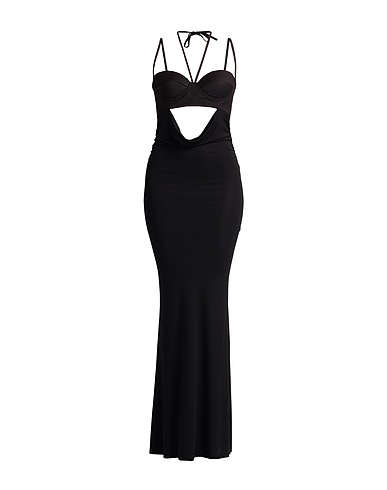 ANDREĀDAMO Elegant dress Black 64% Polyester, 33% Viscose, 3% Elastane