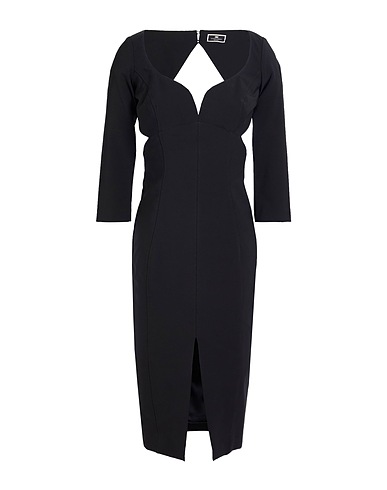 ELISABETTA FRANCHI Midi dress Black 84% Polyamide, 16% Elastane