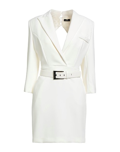ELISABETTA FRANCHI Vestito corto Avorio 95% Poliestere, 5% Elastan