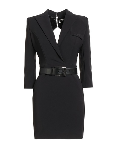 ELISABETTA FRANCHI Blazer dress Black 95% Polyester, 5% Elastane