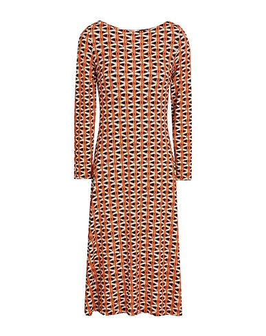 SIYU Vestito midi Arancione 95% Viscosa, 5% Elastan