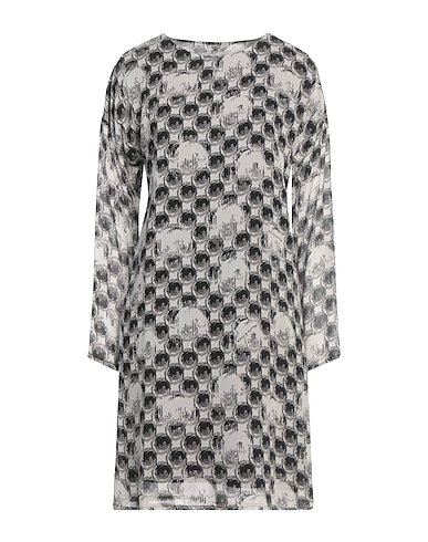 MANILA GRACE Short dress Light grey 100% Viscose
