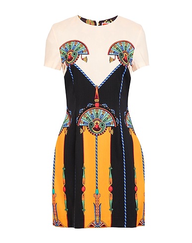 LA DOUBLE J Short dress Black 76% Wool, 24% Polyamide