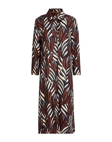 SIYU Midi dress Dark brown 100% Silk