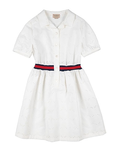 GUCCI Dress White 100% Cotton, Polyester, Polyamide, Elastane