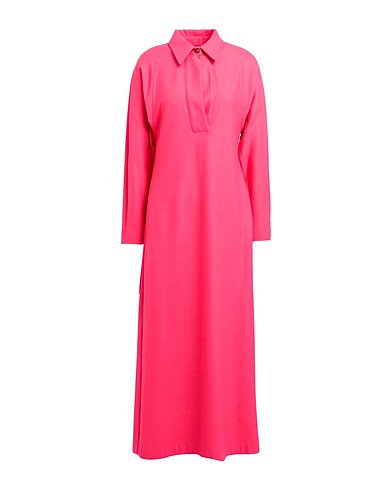 ALYSI Long dress CRÈME Coral 69% Virgin Wool, 31% Polyamide