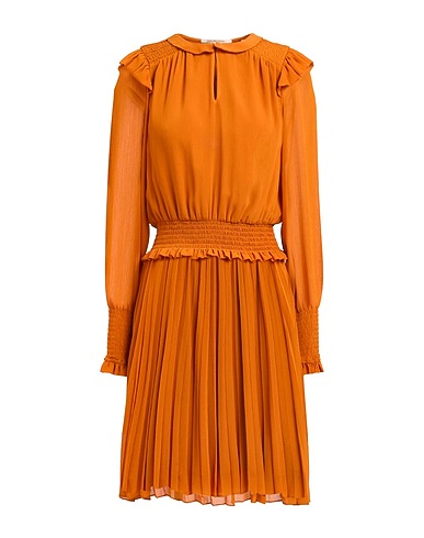 MAISON SCOTCH Midi dress Rust 100% Polyester