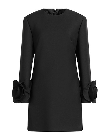 VALENTINO GARAVANI Kurzes Kleid Schwarz 99% Schurwolle, 1% Seide