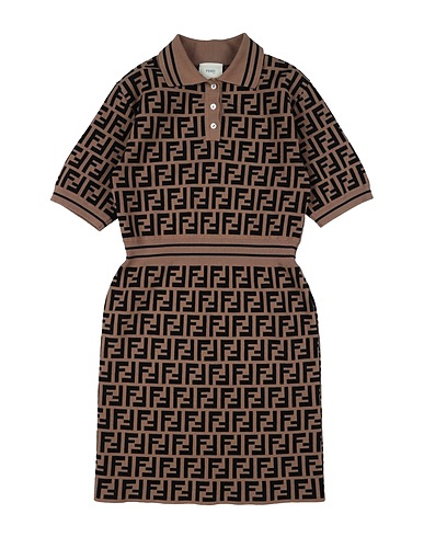 FENDI ワンピース＆ドレス KIDS ライトブラウン レーヨン 67% / ポリエステル 33%