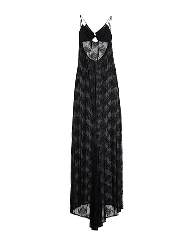 AMAZUÌN Langes Kleid Schwarz 73% Polyamid, 27% Elastan