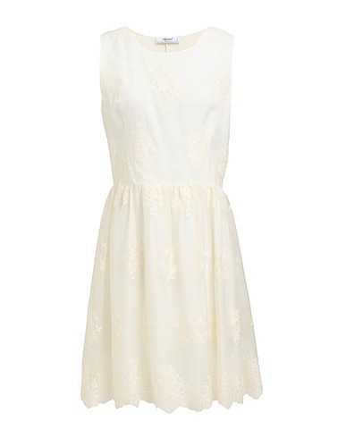 BLUGIRL Short dress Ivory 60% Silk, 30% Cotton, 10% Polyester