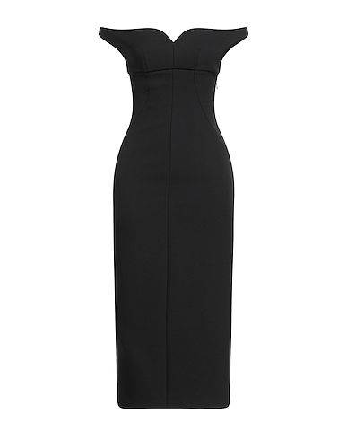 PHILOSOPHY di LORENZO SERAFINI Midi dress Black 93% Polyamide, 7% Elastane