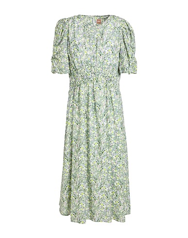 BOSS Midi dress Sage green 83% Lyocell, 17% Polyamide