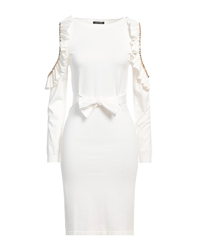 CRISTINAEFFE Kurzes Kleid Elfenbein 72% Viskose, 28% Nylon