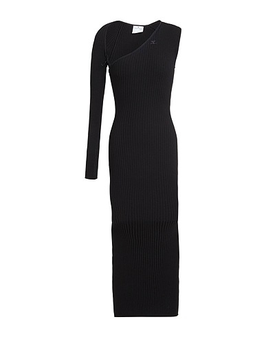 COURRÈGES Midi dress Black 70% Viscose, 30% Polyester