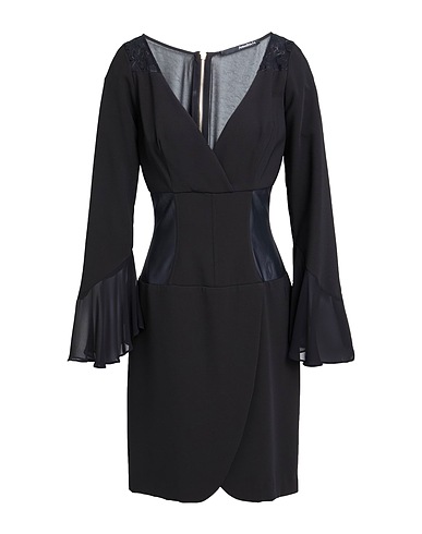 ANNARITA N Sheath dress Black 93% Polyester, 7% Elastane